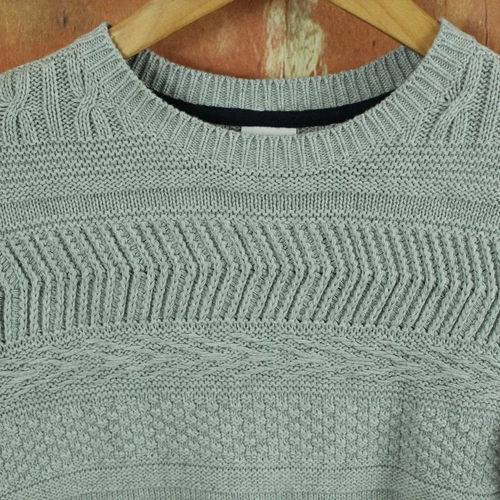 NEW! GYMBOREE Gray Cable Knit Sweater Boys M 7-8 Holiday Pullover 100% Cotton